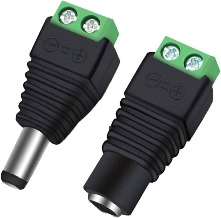 10pcs%2012V%20DC%20Power%20Connector%20Plug%20Jack%20Male%20Female%20Socket%20Barrel%202.1mm%20x%205.5mm%20Adapter%20for%20CCTV%20Camera%20LED%20Strip%20Supply%20Terminal%20-%20Image%203