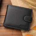 【ZIME】 Leather Men Wallets Cow Leather Solid Sample Style Zipper Purse Man Card Horders Famous Brand High Quality Male Wallet. 