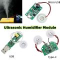Type-C USB 5V 20mm 1.5-3W Ultrasonic Atomizing Humidifier Module DIY Moisturizing Transducer Mist Maker Atomize Rubber Gaske kit. 