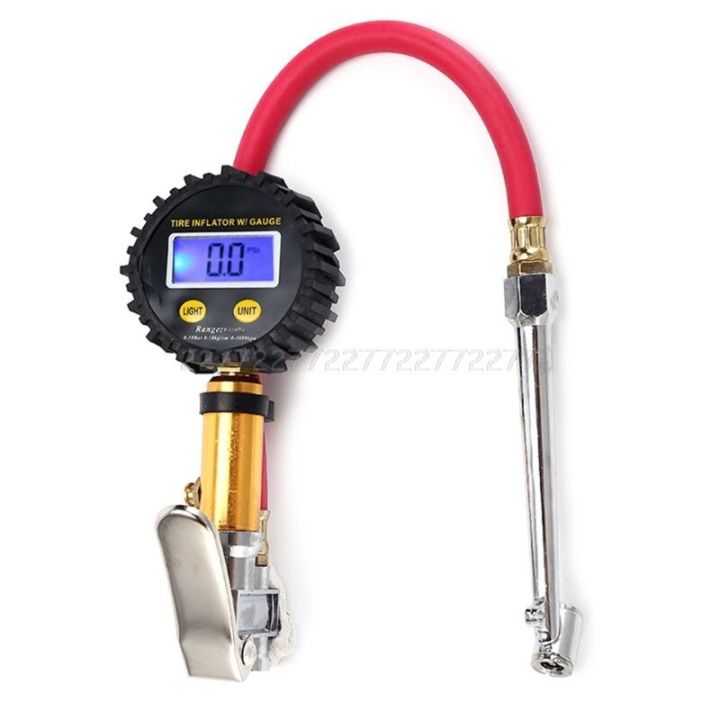 Digital Car Tire Air Pressure Inflator Gauge LCD Display LED Backlight ...