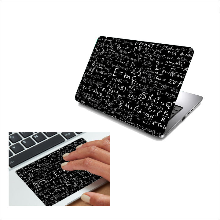 Mathamatics Science Laptop Skin Protector Sticker Combo Pack(For 15.6 inch Laptops) With High Quality Matte Laminate Hp Asus Dell Lenovo MSI Free Trackpad Sticker