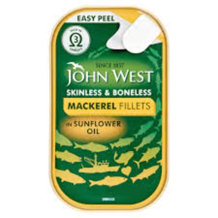 Johnwest Skinless & Boneless Mackeral Fillets In Sunflower Oil 115g
