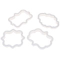 4pcs vintage plaque frame cookie cutter set plastic biscuit cutter cake tools Moyao. 