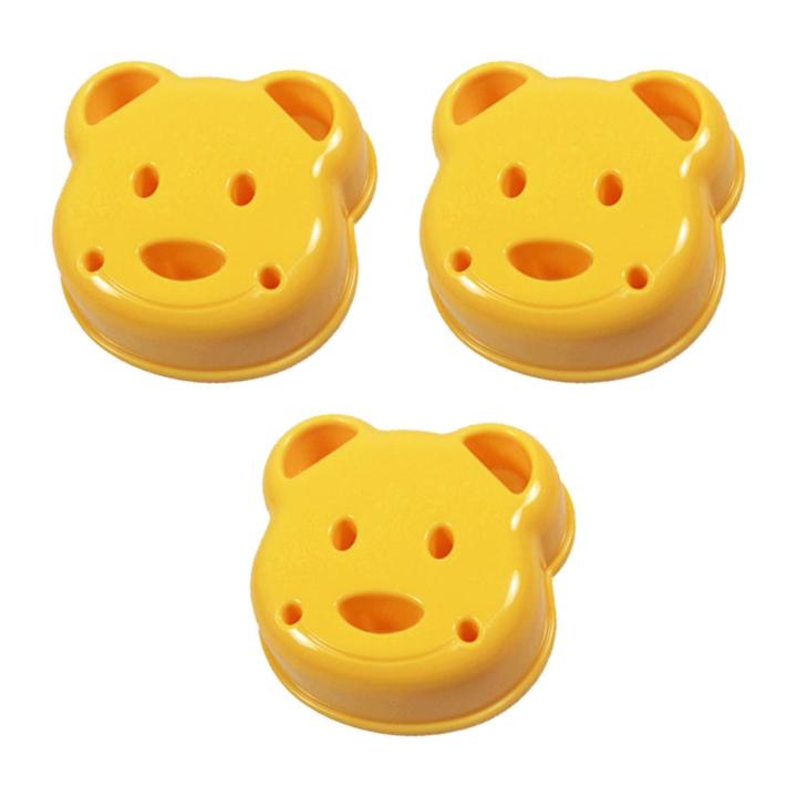 Quorrae Food Grade Sandwich Mold 3pcs Cute Cartoon Bear Sandwich Mold Bread Cutter for Kids Bento Lunch Diy Kitchen Gadgets