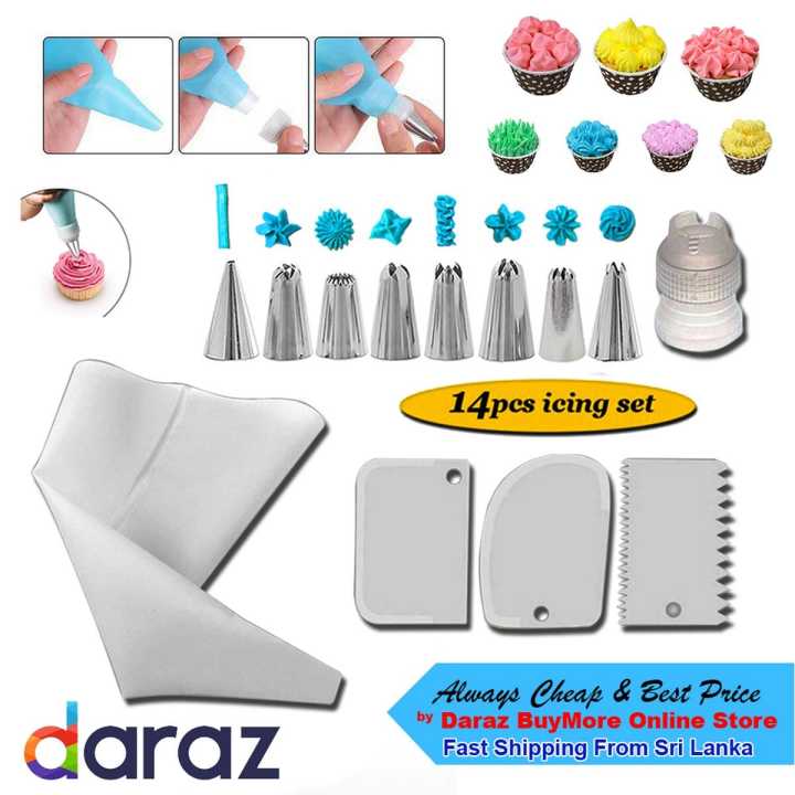 14%20Pieces%20Cake%20Decorating%20Kit%20Supplies%20Set%20Tools%20Piping%20Tips%20Pastry%20Icing%20Bags%20Nozzles%20Piping%20Bag%20Cake%20decoration%20tools%20kitchen%20accessories%20baking%20tools.%20-%20Image%202