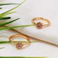 Gold Plated Guaranteed Women Ring With Stone Korean Style Beauty Fashion Jewellery Wedding Party Love Gift. 