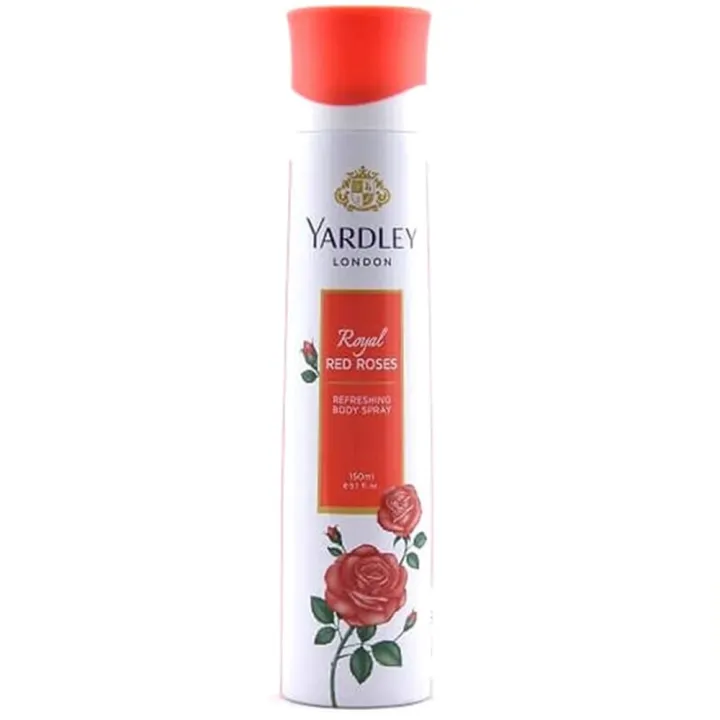 Yardley BodySpray150ml-RedRoses + Free gift splash picnic wet tissue pack