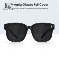 LouisWill 2 In 1 Sunglasses Polarized Sunglasses Vertical Rice Nail Sunglasses Nearsightedness Set Over Glasses Unisex Wraparound Glasses Fashion  Wear Over Glasses for Men and Women For Outdoor Driving Fishing. 