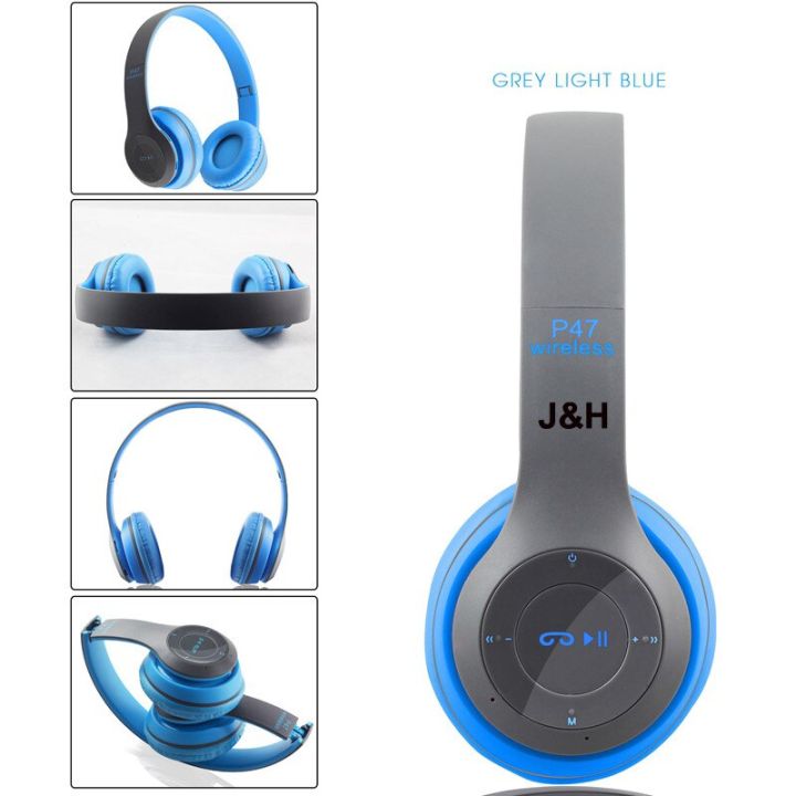 P47%20Bluetooth%204.1%20Headphone%20Wireless%20Headband%20Earphone%20Hands%20Free%20Music%20Headset%20With%20MF/TF%20&%20AUX%20ports%20,%20P47%20Cat%20Ears%20-%20Image%206