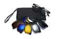 6 in 1 Magnetic Sunglasses (2202A) Clip On Spectacle Snap On Glasses EyeglassesMini - Figures. 