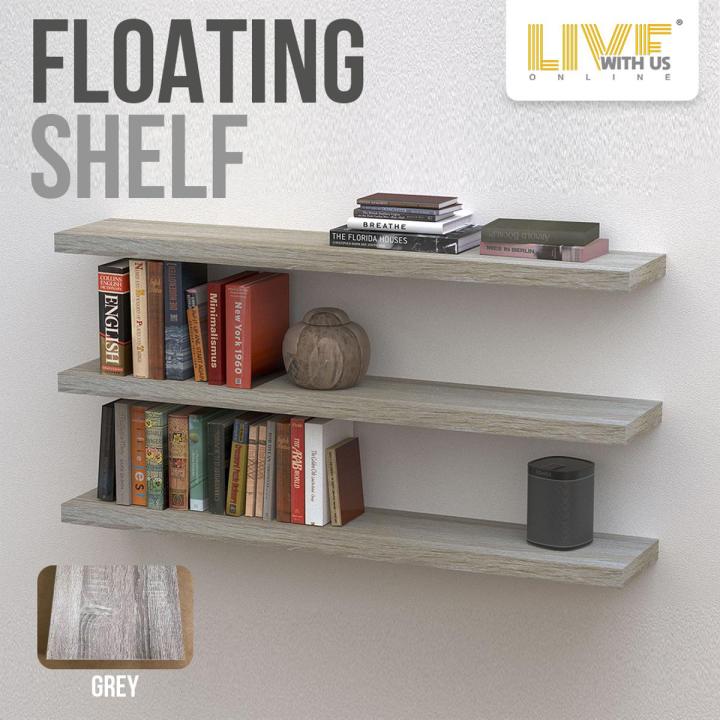 4ft Grey Oak Floating Shelf