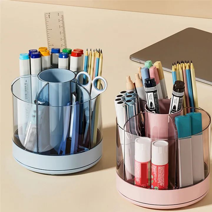 1%20PCS%20Pen%20Holder%20Organizer%20for%20Desk%20Cosmetic%20Organizer%20360%20Degree%20Rotating%20Pencil%20Holder%20for%20Paint%20Brush%20Crayon%20Markers%20White%20-%20Image%203