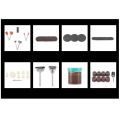 105Pcs Electric Mini Drill Bit Kit Abrasive Rotary Tool Accessories Set for Dremel Grinding Sanding Polishing Cutting. 