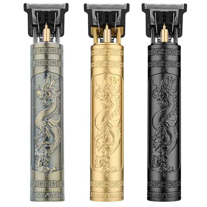 Vintage T9 Electric Hair Cutting Machine Hair Clipper Professional Men Shaver Rechargeable Barber Trimmer for Men Dragon
