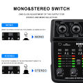 BOMGE M-12 USB Audio Interface for PC,Interface for Recording Music Computer Recording Audio Interface XLR with 3.5m Microphone Jack, USB Sound Card for Recording Studio, Ultra-low Latency Plug&Play. 