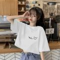 Summer Korean Style Short SleeveTWomen's T-shirt New Design Sense Niche Cropped Sweet Hot Girl All-Matching Printed TopinsTide. 