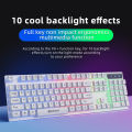 Jertech K358 Keyboard Desktop Optical RGB LED Rainbow Backlit Keyboard Wired Gaming Keyboard for Computer. 