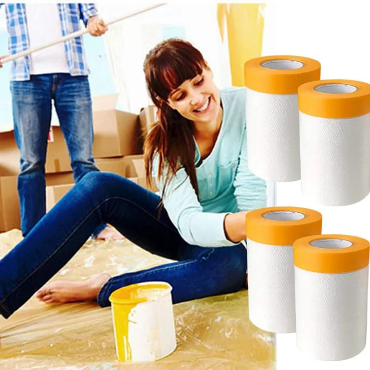 8%20Pcs%20Plastic%20Dust%20Sheets%20Roll%200.55%20x%2020M%20Pre-Taped%20Masking%20Film%20Drop%20Cloths%20for%20Painting%20Bed%20Furniture%20Covering%20-%20Image%204