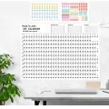 Universal Year Planner Daily Plan Paper Wall Calendar With 2 Sheet Eva Colorful Mark Stickers For Office School Home Supplies. 