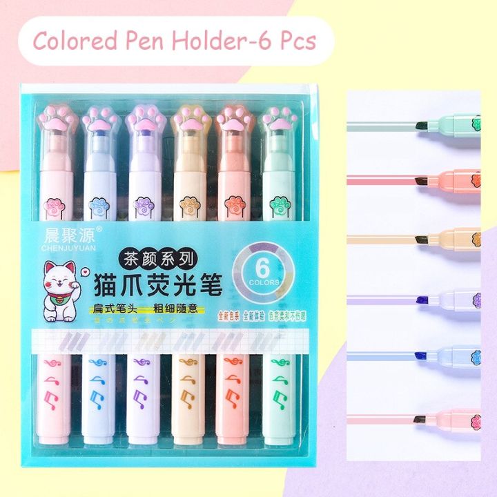 6%20PCS%20Highlighters%20Pastel%20Pen%20Set%20Colored%20Markers%20Colors%20Pens%20Kawaii%20Cute%20for%20Kids%20Stationery%20Aesthetic%20Office%20School%20Supplies%20-%20Image%206