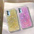 Shiny Glitter Silicone Case For OPPO A15 A5 A9 A15S A52 A53 A54 A72 A55 A76 A93 A96 F11 F17 F19 F21Pro Reno 7 8 Soft Back Cover. 