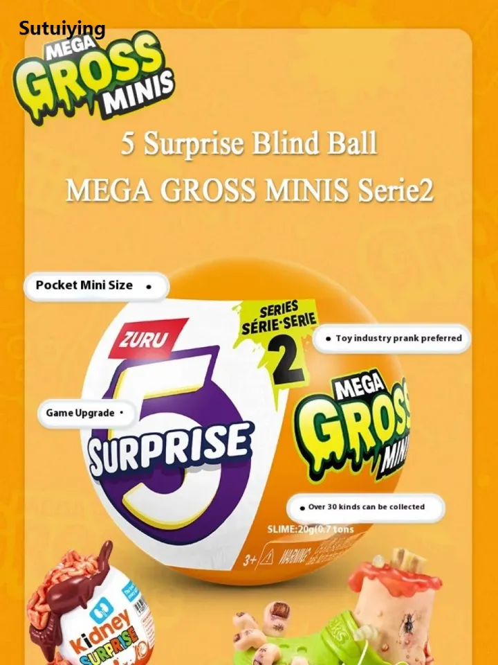 ZURU 5 Surprise Mega Gross Minis Series 1 – 2 Cápsulas Con 5 Sorpresas Asquerosas Para Coleccionistas +3 Años
