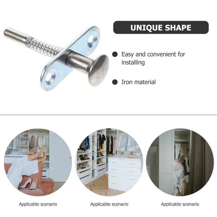 4pcs%20Spring%20Loaded%20Pin%20Stainless%20Steel%20Door%20Buckles%20Plug%20Bed%20Latches%20Baby%20Beds%20Durable%20Material%20Easy%20Installation%20Mini%20-%20Image%203