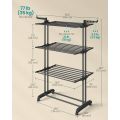 Three (3) Layer Powder Coating Steel Cloth Rack. 