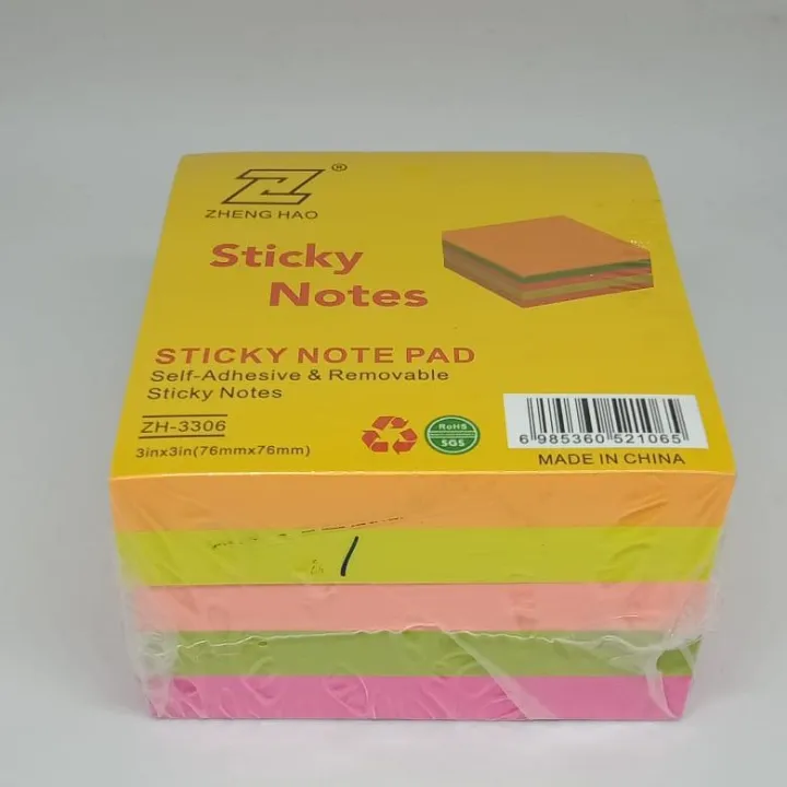 Sticky Notes Pad - Post it Notes - 3" x 3" 400 Shts Cake