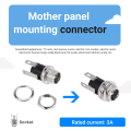 10pcs DC Power Supply Jack Socket Female Panel Mount Connector 5.5x2.1mm New. 