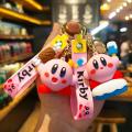 New Cartoon Waddle Dee Doo Game Sweet Pink Kirby Anime Pendant Kabi Keychain Children Birthday Gifts Women Car Bag Key Chain Girls. 