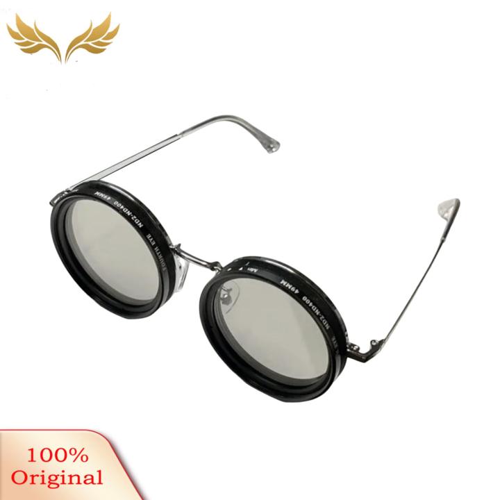 SuperRide Adjustable Sunglasses Adjustable Polarized Sunglasses with Nd Filter Lenses Handcrafted Retro Shades for Men Women 1-9 Gears Stylish Eyewear for Sun Protection Round Polarized Glasses