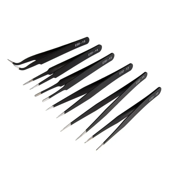 phone%20repair%20tools%202/6PCS%20Precision%20Tweezers%20Set%20ESD%20Anti-Static%20Stainless%20Steel%20Tweezers%20Repair%20Tools%20for%20Electronics%20Repair%20Soldering%20CraftScrew%20Nut%20Drivers%20-%20Image%202