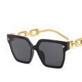 Square Large Frame Women's Sunglasses Luxury Gold Metal Fashion Eyeglasses Beach Sun Shading Glasses. 