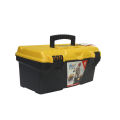 13 inch Tool Box Plastic Tool Box with Tray and Organizers Includes Removable Three Small Parts Boxes. 