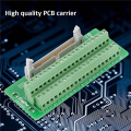 5X IDC40P 40Pin Connector Strip Breakout Board Terminal Block Plug PLC Interface with Bracket, for PLC, DIN Rail Mount. 