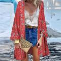 【HOT】 Long Cardigan Beach Cover Up Women Sun Protection Shirts Loose Bikini Cover Up Open Front Coat Women Beach Wear Пляжная Одежда. 