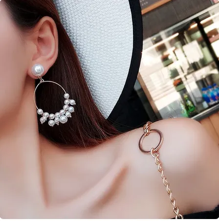 Hot Korean Fashion Trend 2019 New Earrings Net Red Temperament