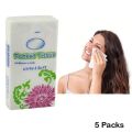 Pocket Tissues 5 Packs Soft Pocket Tissue Packs Cotton Tissue  Face Tissue  Disposable Tissue Paper  For Men And Women. 