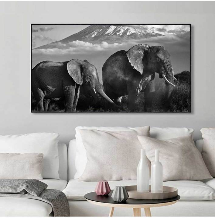Wall%20prints%20and%20peninsula%20wildlife%20elephant%20black%20African%20canvas%20painting%20Scandinavian%20Cuadros%20living%20room%20art%20painting%20-%20Image%204