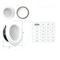 Exterior Wall Air Vent Grille Plastic Round Air Exhaust Vent Grille Ducting Sunlight Mall. 