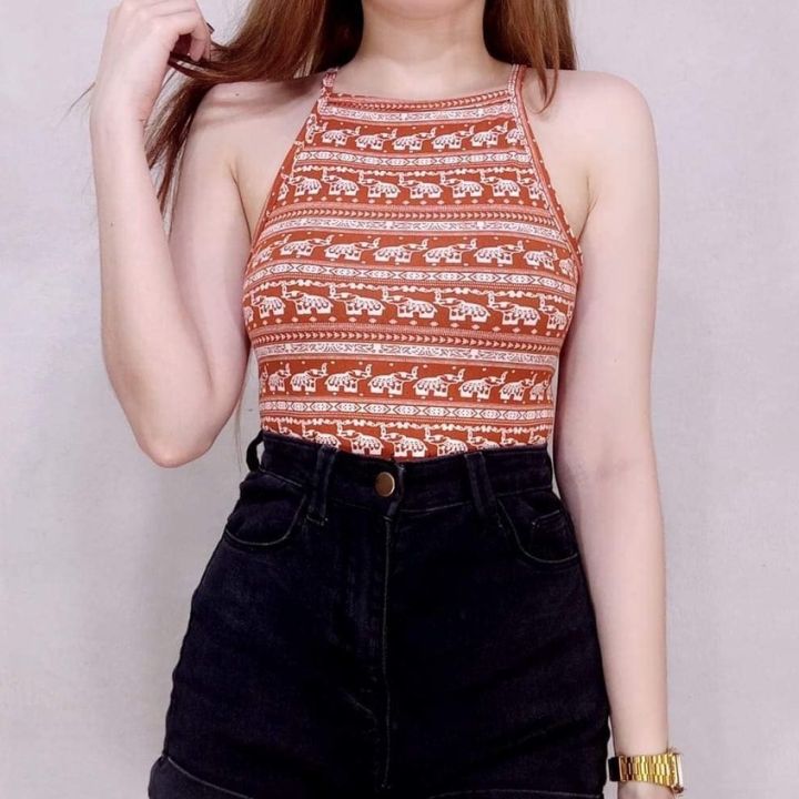 %E2%9D%A7%E2%9C%91%20Kathryn%20Elephant%20Print%20Halter%20Top%20Top%20/Croptop%20Xs%20To%20Small%20Genelle23%20-%20Image%206