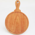 Wooden Pizza Serving Plate with Handle Round 10*10 Inches Modern Kitchen & Dining Brown Color Cutting Board for Home Restaurant. 