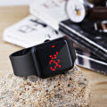 LED Square Casual Watch with Rubber Band Sports Wrist Watches for Man Woman (colors optional). 