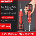 mini screwdriver 4.2V 1500mAh 5Nm Electric Screwdriver Household Wireless Handheld Cordless Screwdriver Rechargeable Small Lithium Battery Batch. 