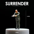 FEELLAB 1:64 Defeat Surrender Book Officer Soldiers Bow Male Miniature Doll Model Mini Sand Table Villain Garage Kits Ornaments. 