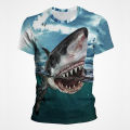 Shark Thon Graphic T Shirt for Men Deep Sea Animals 3D Fashion Printed T-shirt Summer Women Clothes Tee Kids Tops Customized. 