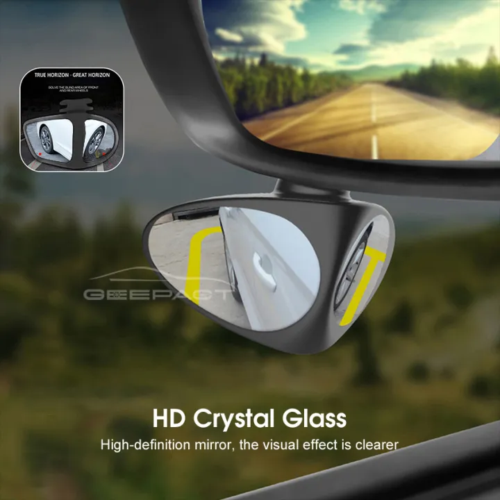 Geepact%202pcs%20Rearview%20Mirror%20360%C2%B0%20Adjustable%20Blind%20Spot%20Mirror%20Car%20side%20mirror%20Convex%20Mirror%20Double%20Side%20Reversing%20Mirror%20Auxiliary%20Mirror%20Automobile%20Exterior%20Rear%20View%20Reversing%20Parking%20Mirror%20Safety%20Driving%20-%20Image%206