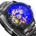 Montre Femme Marque de Luxe IK Colouring Men Allochroic Glass Skeleton Auto Mechanical Watch Wristwatches Free Ship. 
