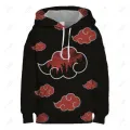 2023 Naruto 4-14T girls and boys' sportswear winter cartoon top fashion sports children Kakashi Naruto popular 3D hoodie. 